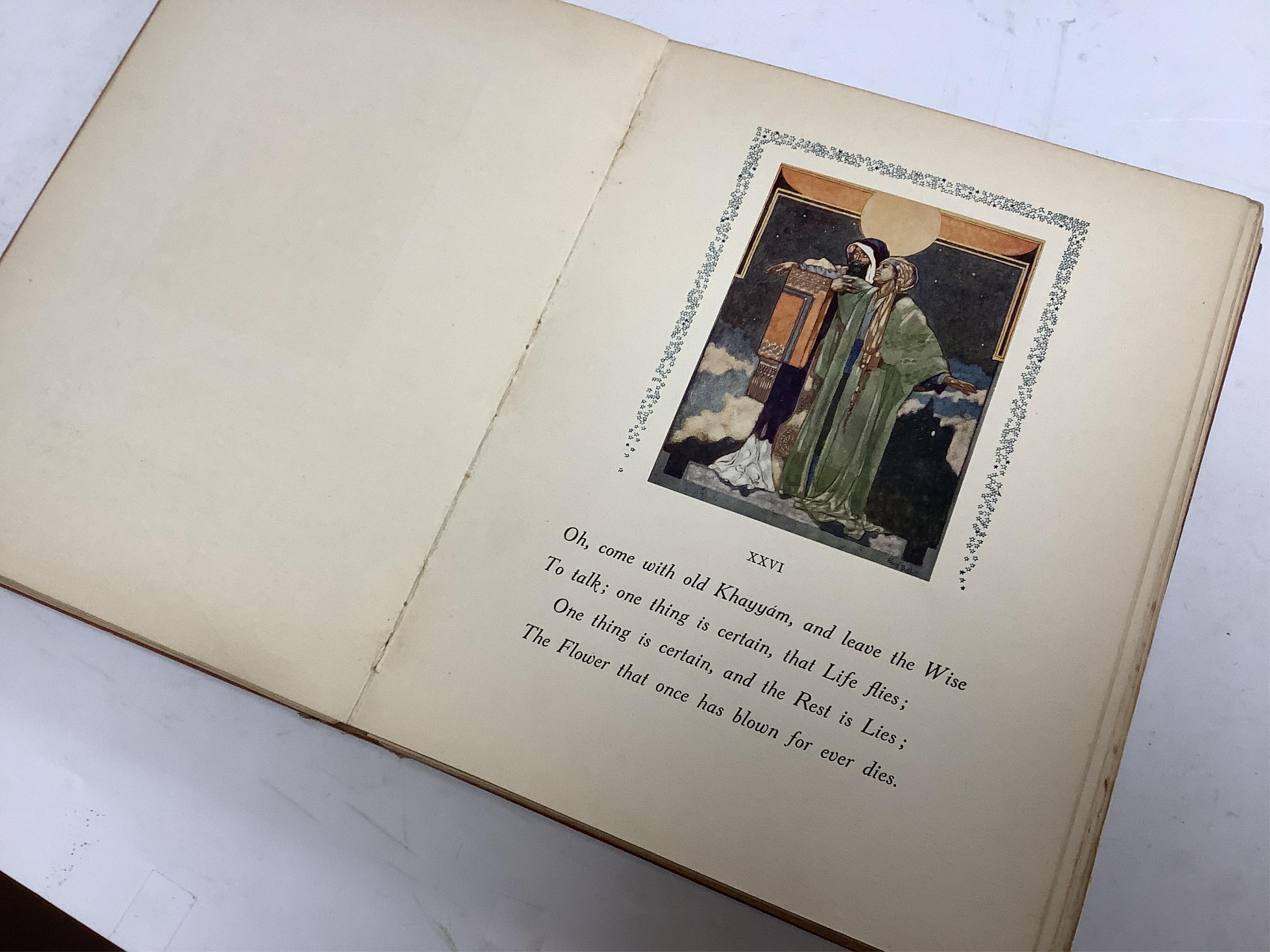 Quiller-Couch, Arthur - The Sleeping Beauty and other Fairy Tales ... decorated title, 30 coloured and mounted plates with captioned guards, text decorations (by Edmund Dulac); publisher's gilt pictorial morocco, 4to. Ho